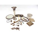 A COLLECTION OF ASSORTED SCRAP SILVER ITEMS and a small quantity of jewellery