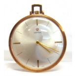 VERTEX, A GENTLEMAN'S 9 CARAT GOLD OPEN FACED POCKETWATCH Edinburgh import marks for 1964, the white