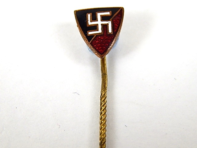 DUTCH NSB (NATIONAAL SOCIALISISCHE BEWEGING IN NEDERLAND) ENAMEL STICKPIN bearing white swastika, - Image 2 of 4