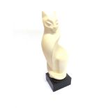 AN AUSTIN PRODUCTIONS FIGURE OF A STYLISED CAT 60cm high overall