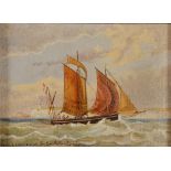 BRITISH SCHOOL (LATE 19TH / EARLY 20TH CENTURY) 'French Lugger off the South Foreland', oil on