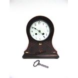 AN EDWARDIAN BALLOON SHAPED MANTLE CLOCK