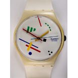A BOXED SWATCH 'MAXI-SWATCH' WALL CLOCK C1987 212cm long overall