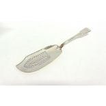 A GEORGE IV SILVER FISH SLICE by Thomas & George Hayter, London 1823, fiddle pattern, crested,
