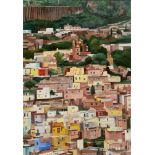 JOHN FISHER (BRITISH, B.1938) 'Guanajuato from the Monument', oil on paper, signed and dated '[19]