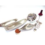 A GROUP OF STAINLESS STEEL WARES including Lundtofte, Old Hall and Satinsteel dishes, a