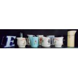 [BREWERIANA]. ELEVEN ASSORTED POTTERY ADVERTISING JUGS including a Black & White Scotch Whisky by