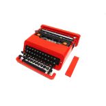 ETTORE SOTTSASS (1917-2007) FOR OLIVETTI: a 'Valentine' portable typewriter in red plastic casing