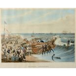 AFTER J.B. EAST (19TH CENTURY) 'Madras. Embarking', coloured engraving (by C. Hunt), published by