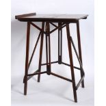 A MAHOGANY METAMORPHIC CAMPAIGN TABLE/MUSIC STAND stamped 'HATHERLEY PATENT', label for 'ALLAN JONES