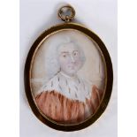 ATTRIBUTED TO R.S. COPLEY (BRITISH, 19TH CENTURY) Miniature Portrait of William Pitt, Earl of