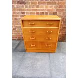 A G-PLAN 'BRANDON' CHEST of four long drawers, 77cm wide 46cm deep 85cm high