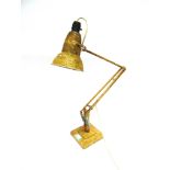 A HERBERT TERRY ANGLEPOISE LAMP on stepped square base, stamped 'THE ANGLEPOISE PAT. IN UK AND