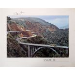 ELEVEN VARIG (BRAZILIAN AIRLINES) POSTER SHEETS circa 1950s-60s, comprising views of Arpoader, Rio