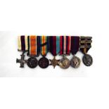 AN M.C. GROUP OF SEVEN MINIATURE MEDALS comprising the Military Cross, British War Medal 1914-20,