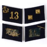 STURMABTEILUNG (SA) - SA TRUPPFUHRER 13TH NAVAL STANDARTE COLLAR TABS (KRAGENSPIEGEL) navy blue wool