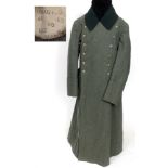 POLIZEI - CUSTOMS SERVICE ARMY STYLE GREATCOAT Police green heavy wool construction, double-breasted