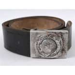 REICHLUFTSCHUTZBUND - RLB EM/NCO'S BELT & BUCKLE the buckle of die-stamped alloy construction,