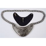 LUFTWAFFE FLAK R 25 UNIT MARKED STANDARD BEARER'S PARADE GORGET of five-piece, sheet metal and alloy