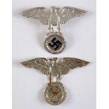 NATIONAL SOZIALISTISCHES KRAFTFAHR KORPS (NSKK) - HELMET INSIGNIA of stamped nickel construction the