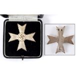 WAR MERIT CROSS 1ST CLASS WITHOUT SWORDS 1939 (KRIEGSVERDIENSTKREUZ OHNE SCHWERTER) in silvered