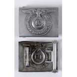 SCHUTZSTAFFEL (SS) - EM/NCO'S BELT BUCKLE BY OVERHOFF & CIE (RZM 36/40 SS) PRODUCED 1940 injection