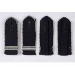 TECHNISCHE NOTHILFE (TENO) - 'VORMANN' SHOULDER BOARDS 1940 PATTERN of black wool construction