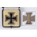 IRON CROSS 1ST CLASS 1939 (EISERNES KREUZ 1. KLASSE) magnetic core, slightly vaulted, pin-back,