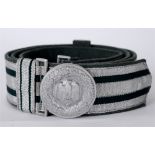 DAS DEUTSCHE HEER - OFFICER'S BROCADE BELT AND BELT BUCKLE the circular buckle of two-piece die-