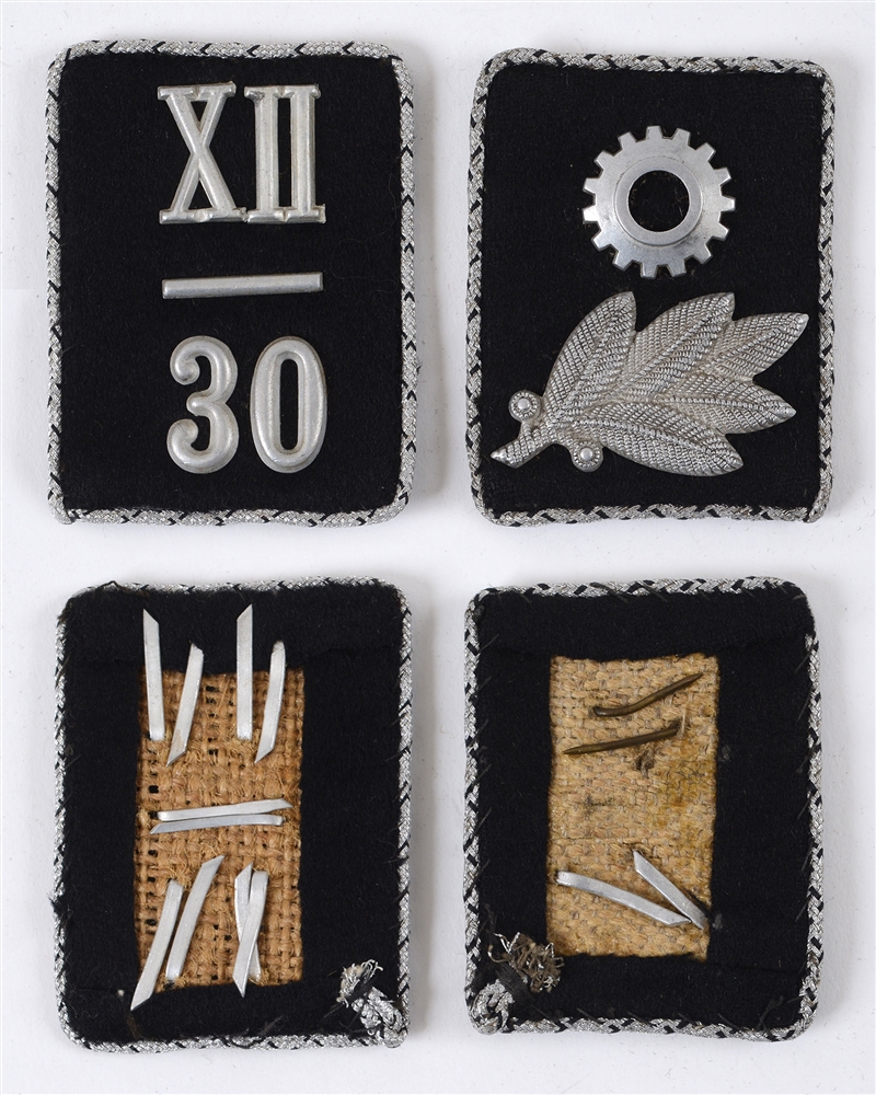 TECHNISCHE NOTHILFE (TENO) - A PAIR OF 'SCHARFUHRER/GEFOLGSCHAFTSFUHRER' COLLAR TABS 'LANDESGRUPPE