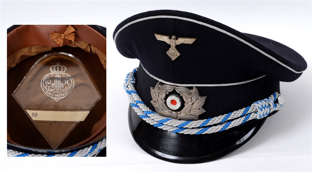 TECHNISCHEN NOTHILFE (TENO) - RARE OFFICERS VISOR CAP (SCHIRMMUTZE) private purchase of quality navy