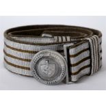 REICHSARBEITSDIENST (RAD) - OFFICER'S BROCADE AND BELT BUCKLE the circular buckle of two-piece die-