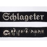 STURMABTEILUNG (SA) - HONOUR CUFF TITLE 'SCHLAGETER' SA STANDARTE 59 - GRUPPE NIEDERRHEIN black