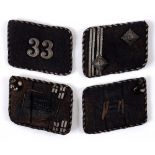 STURMABTEILUNG (SA) - SA HAUPTTRUPPFUHRER STANDARTE 33, GROUP BERLIN, BRANDENBURG COLLAR TABS (