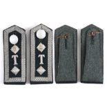 DAS DEUTSCHE HEER - A PAIR OF NACHRICHTEN (SPECIAL SIGNALS) OBERFELDWEBEL SHOULDER BOARDS first