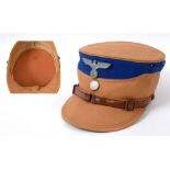 STURMABTEILUNG (SA) - KEPI 'GRUPPE HESSE' of typical tan brown cotton construction with blue wool
