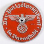 NATIONAL SOZIALISTISCHE DEUTSCHE ARBEITERPARTEI (NSDAP) VEHICLE LICENCE PLATE TAG (Polizeiprasident)