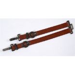TECHNISCHE NOTHILFE (TENO) - AN EXTREMELY RARE TENO OFFICER'S BROWN LEATHER SERVICE DAGGER HANGER