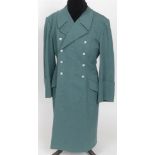 POLIZEI - EM/NCO SERVICE GREATCOAT Police green heavy wool rayon construction, double-breasted style