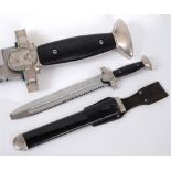 DEUTSCHES ROTES KREUZ - MODEL 1938 HEWER FOR NCO RANKS OF THE GERMAN RED CROSS WITH LEATHER HANGER