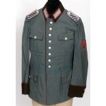 POLIZEI - SCHUTZPOLIZEI DER GEMEINDE 'MEISTER' SERVICE TUNIC Police green wool rayon blend