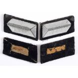 REICHSARBEITSDIENST (RAD) - A PAIR OF UNTERFELDMEISTER (WARRANT OFFICER) COLLAR TABS black velvet