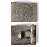 POLIZEI - NCOS BELT BUCKLE early two-piece aluminium box type buckle of regulation pattern two-piece