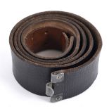 DAS DEUTSCHE HEER - EM/NCOS LEATHER BELT (KOPPEL) blackened leather construction, 106cm long, with