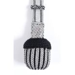 SCHUTZSTAFFEL (SS) - SS NCO SWORD KNOT (FAUSTREIMEN) the waffle pattern silver/aluminium strap