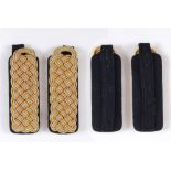 TECHNISCHE NOTHILFE (TENO) - A PAIR OF 1940 PATTERN LANDESFUHRER (L.F.) SHOULDER BOARDS with inner-