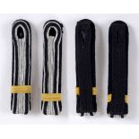 TECHNISCHE NOTHILFE (TENO) - 'OBERSCHARFUHRER' SHOULDER BOARDS of aluminium and black cord