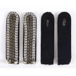 REICHSARBEITSDIENST (RAD) - A PAIR OF UNTERFELDMEISTER (WARRANT OFFICER) SHOULDER BOARDS of black