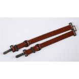 TECHNISCHE NOTHILFE (TENO) - AN EXTREMELY RARE TENO OFFICER'S BROWN LEATHER SERVICE DAGGER HANGER