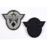 POLIZEI - OFFICER'S SLEEVE EAGLE (ARMEHOLHEITSABZEICHEN) bullion embroidered sleeve eagle with out-